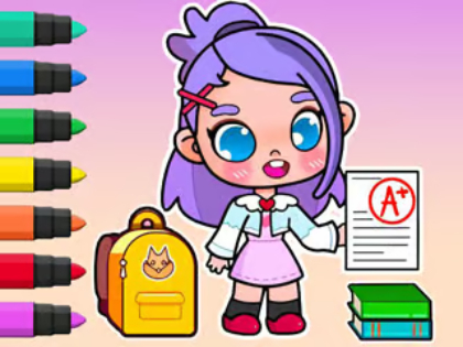 Spel Kleurboek: Avatar Schooldag  online