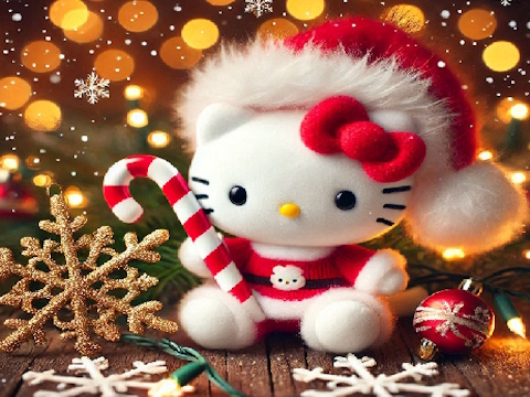 Spel Hello Kitty kerstpuzzel  online