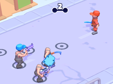Spel Squad-assembler: rood versus blauw  online