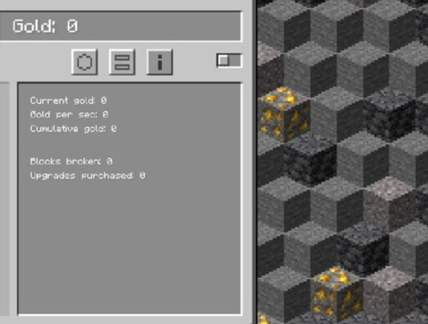 Spel Minecraft gouden clicker  online