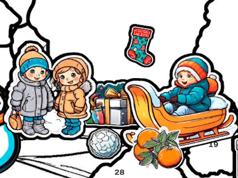 Spel Stickerboekpuzzel: kleur op nummer  online