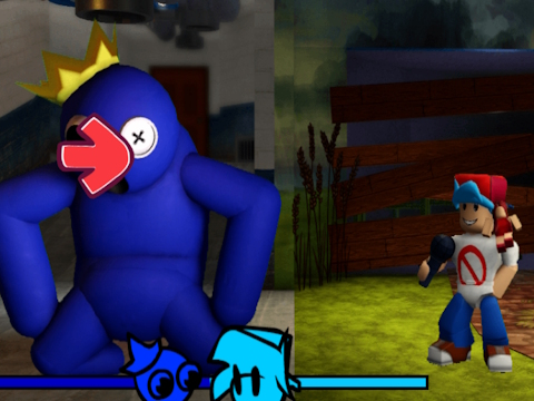 Spel FNF versus Rainbow Friends  online