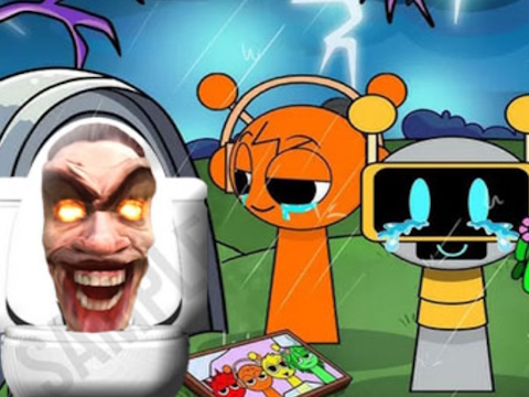 Spel Sprunki Castle Paniek Skibidi Toilet  online
