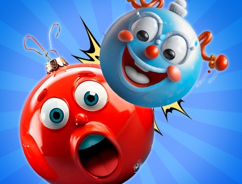 Spel Voeg ballen nieuwjaarsspeelgoed samen in 3D!  online