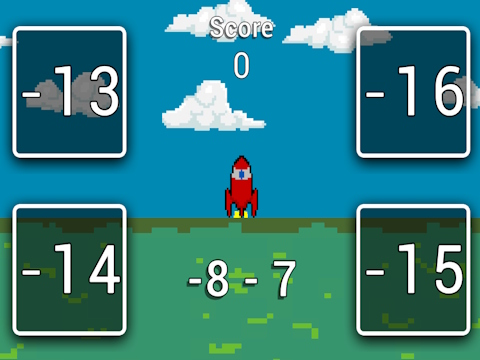 Spel Raket wiskunde  online