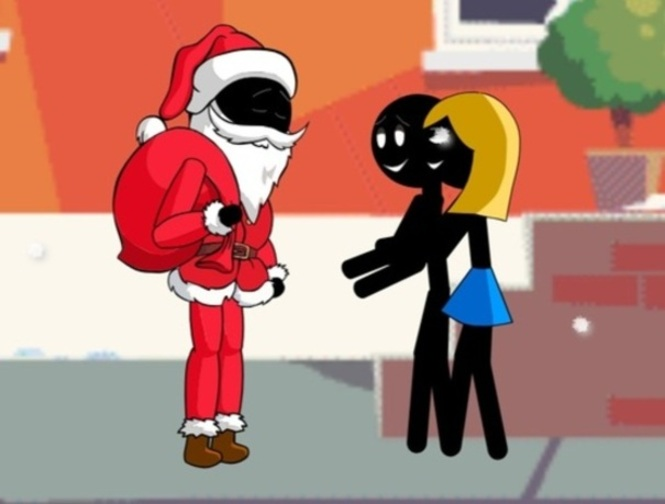 Spel Stickman-kerstman  online
