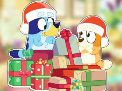 Spel Legpuzzel: Bluey Christmas Unboxing  online