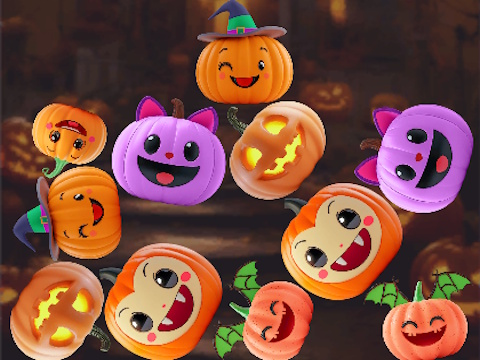 Spel Voeg Connect Pumpkins samen: Halloween!  online