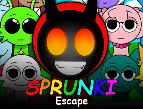 Spel Sprunki 3D-ontsnapping  online