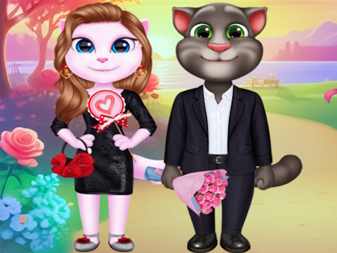 Spel Kitty paar mooie valentijn  online