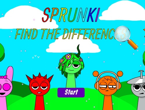 Spel Sprunki vind de verschillen  online
