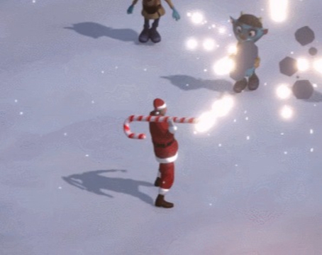 Spel Kerstman met kanon  online