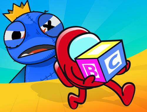 Spel Verstopend blauw monster  online