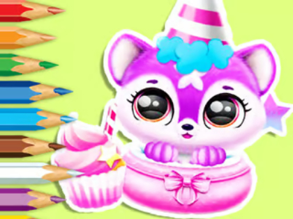 Spel Kleurboek: Baby Fluff's Birthday  online