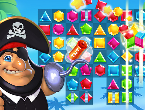 Spel Piraten passen bij de verloren schat  online