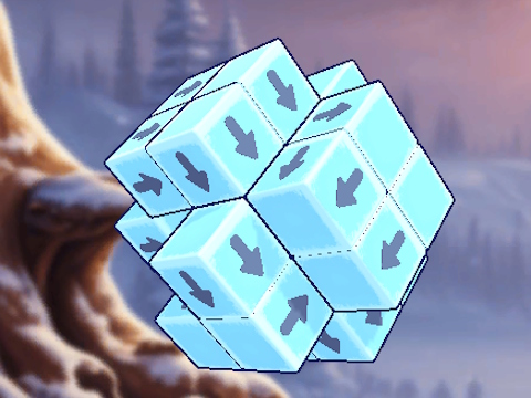 Spel Nieuwjaars Cube in 3D  online