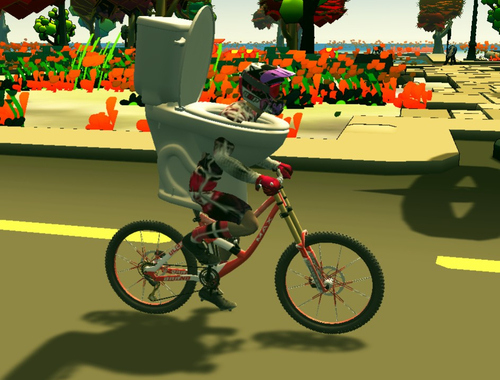 Spel Skibidi toiletfiets rijden  online