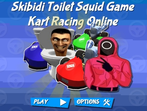 Spel Skibidi Toilet Squid Game Kart Racing Online online