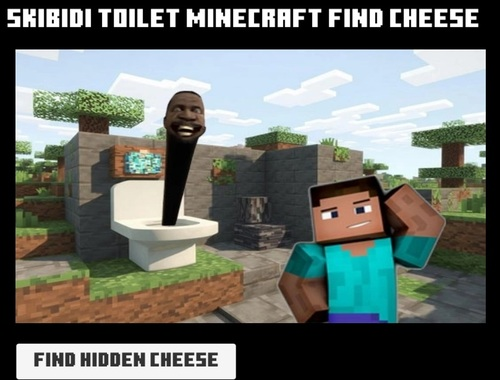 Spel Skibidi toilet minecraft vind kaas  online