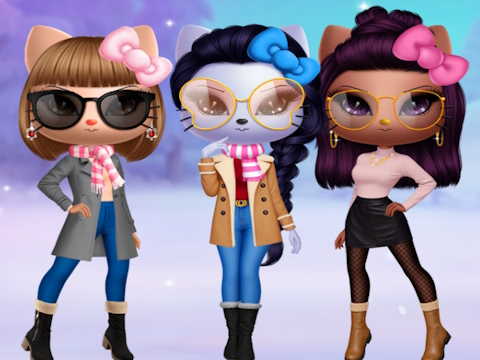 Spel Kitty Squad Winter Dress Up online