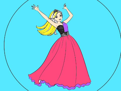 Spel Barbie kleurboeken  online
