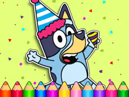 Spel Kleurboek: Bluey's verjaardag  online