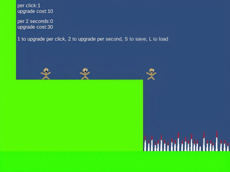 Spel Duw mensen van een cliff -clicker  online