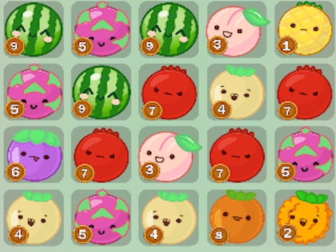 Spel Dobbelstenen puzzel: fruit!  online