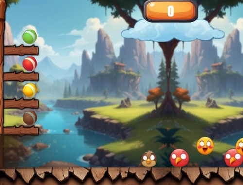 Spel Kleurbal schiet vogel  online