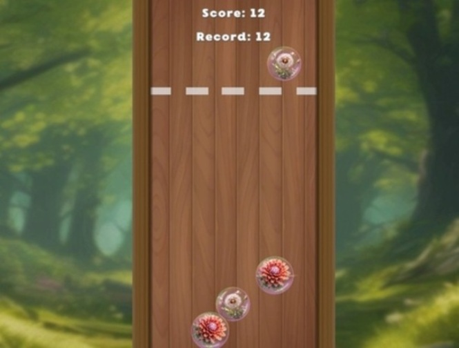 Spel Bloemen samenvoegen in bubbels 2048!  online