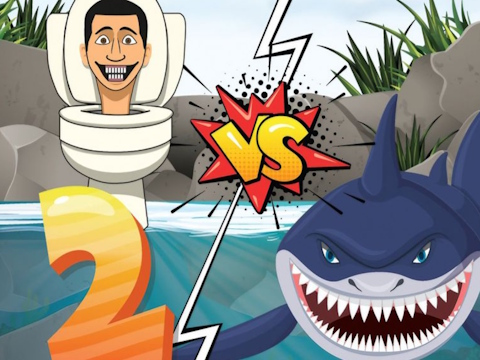 Spel Hongerige haaien vs skibidi 2  online