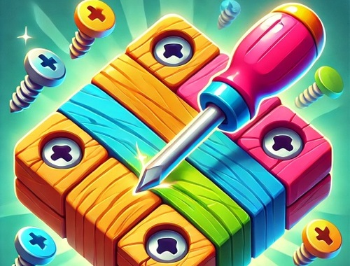 Spel Schroef houtpuzzel los  online