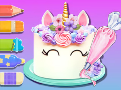 Spel Kleurboek: eenhoorncake  online