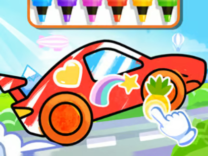 Spel Kleurboek: raceauto  online