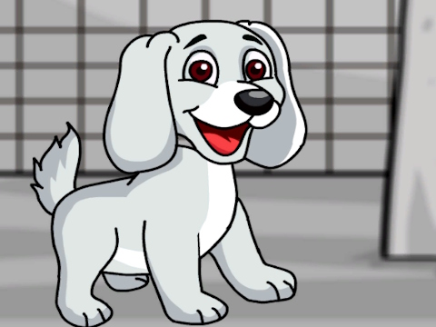 Spel Red de witte puppy van Cage  online