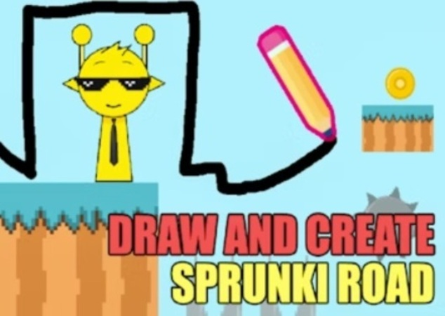 Spel Teken en maak Sprunki Road  online