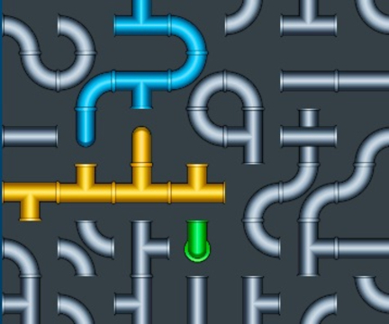 Spel Verbind de pijpen waterpuzzel  online