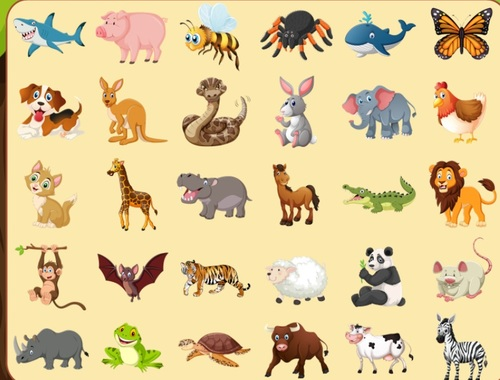Spel Ontdek dieren  online