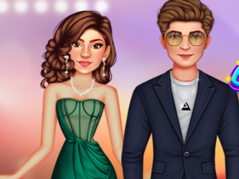 Spel Beroemdhedenpaar rode loper mode  online