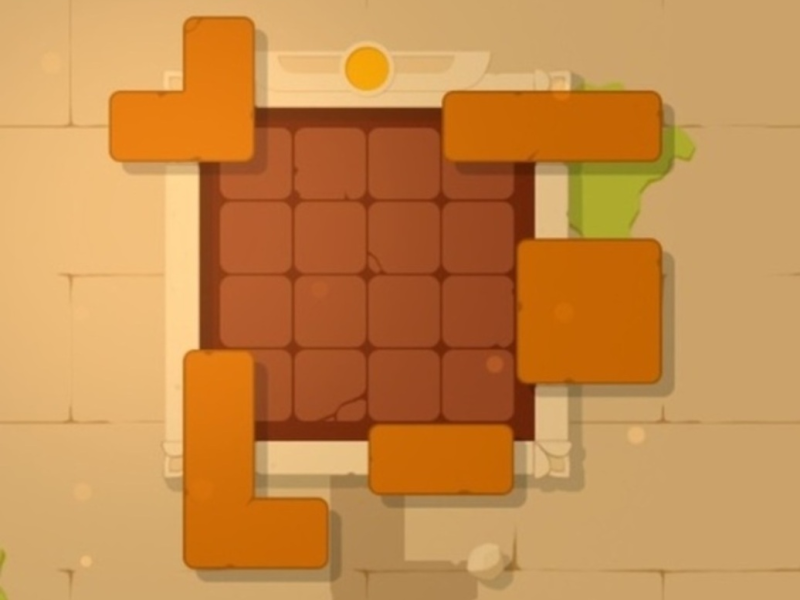 Spel Puzzel blokkeert het oude  online