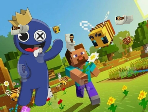 Spel Rainbow Friends Minecraft Hidden Skibidi  online