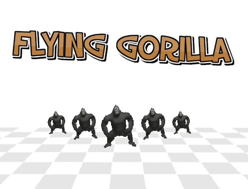 Spel Vliegende gorilla 3D  online
