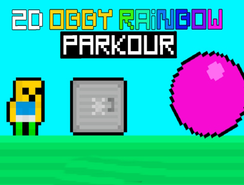 Spel 2d Obby Rainbow Parkour  online