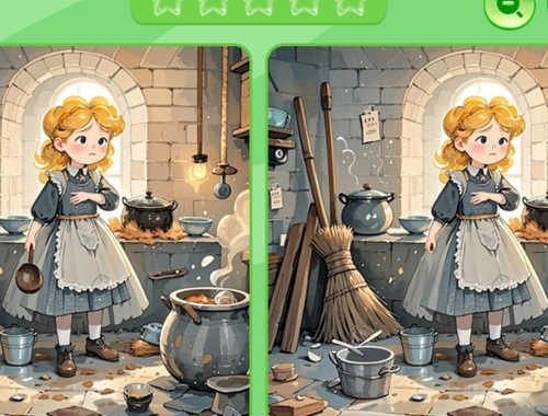 Spel Vind de verschillen: Assepoester  online