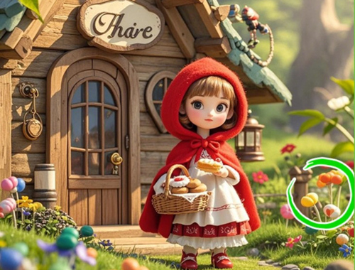 Spel Vind de verschillen: Granny Wolf  online