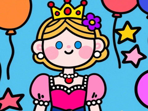 Spel Kleur door code: kleine prinses  online