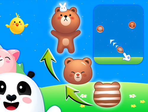 Spel Animal Merge: Bubble Shooter  online