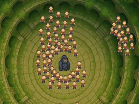 Spel Mensen vs gorilla  online