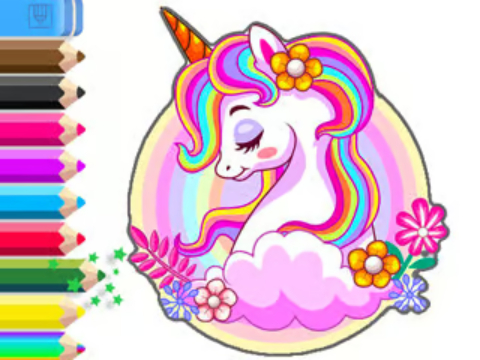 Spel Kleurboek: Unicorn Garden  online