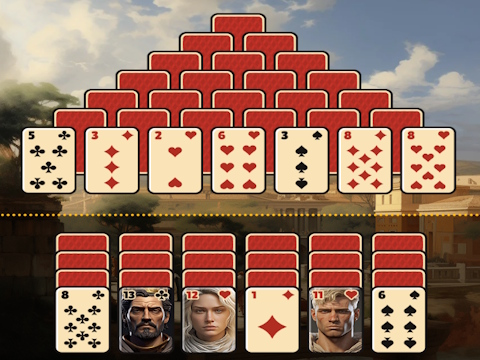 Spel Pyramid Solitaire Ancient Rome  online